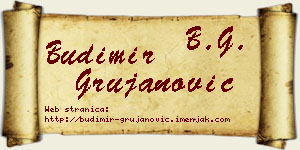 Budimir Grujanović vizit kartica